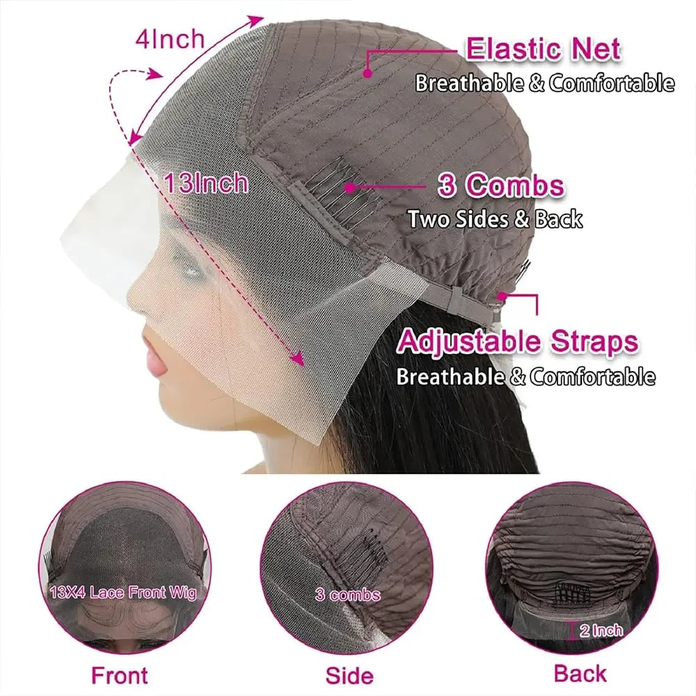 Bob Wig Human Hair Lace Front Wigs Human Hair Human Hair Wigs Transparent 13X4 Straight Lace Frontal Bob Wigs Cheap wigs