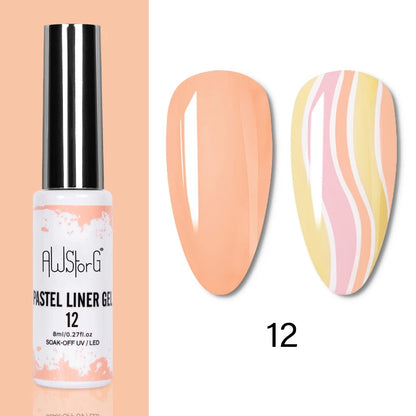 AWStorG 7.5ml Light Color Cat Eye Gel Nail Polish Pink Semi Permanent Glitter Magnetic Gel Soak Off UV LED Varnish Nail Art