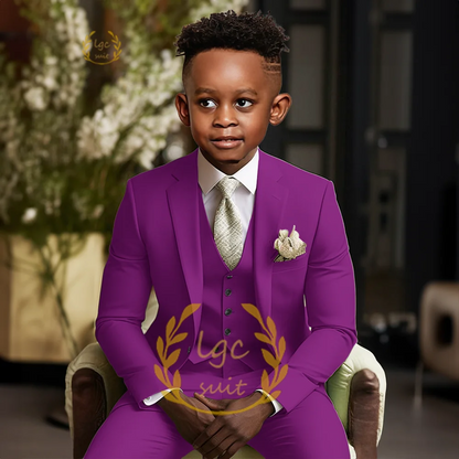 Boys single button suit 2 piece suit for children aged 3 to 16 years old for wedding party banquet formal occasion custom suit