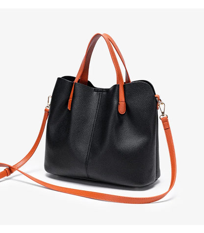 Women's Bag Leather Luxury Designer Shoulder Bag Soft Handbags Large Capacity Crossbody Bags Blue Black Khaki