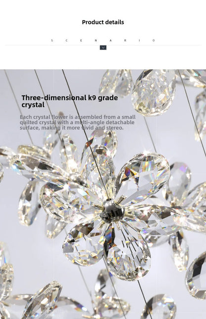 French Crystal Dining ChandelierFo Home Use Restaurant Lamp Luxurious And Modern Café Bar Counter Dining Table And Ceiling Light
