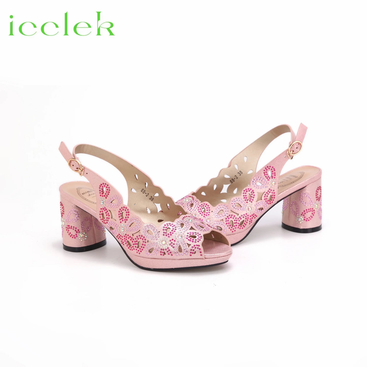 New Fashionable Coffee Color Peep Toe Ladies Shoes Matching Bag Set For Nigerian Women Wedding Party Pump