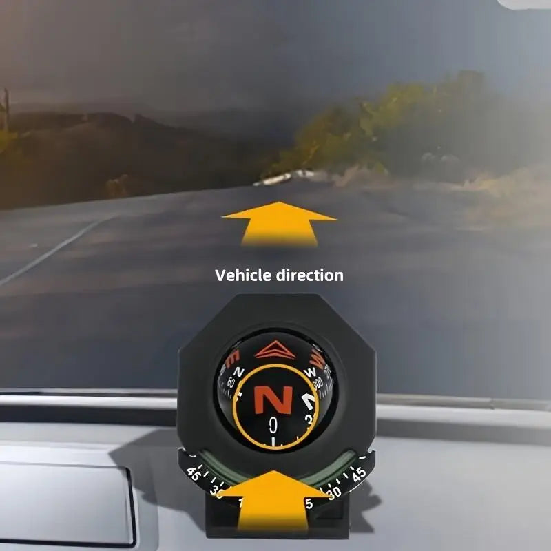 Car Dashboard Foldable Compass Spherical  Mount for Accurate Direction Long Road Travel
