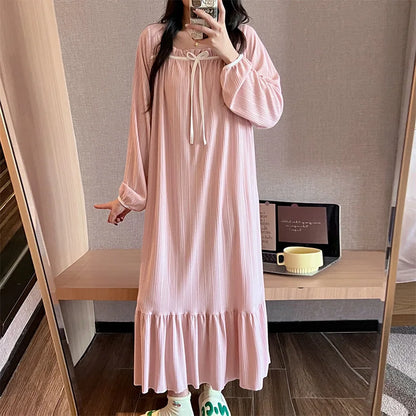 Women's Pajamas Nightgowns New Nightgowns Spring And Autumn Summer Pajamas Homewear Cute Sweet Students Long Nightgowns Homewear