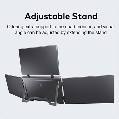 Rospider 18.5 inch Triple Screen Extender 1080P IPS Portable Monitor Gaming Display for 12 to 18 inch Laptop MacBook Windows