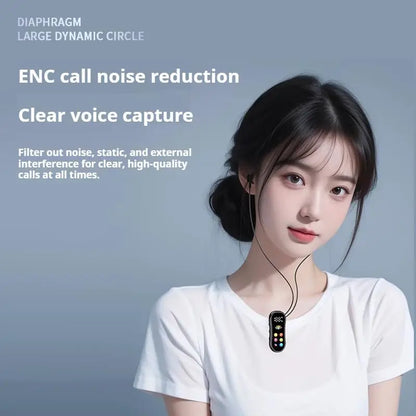 Lavalier HD Screen Bluetooth Headphones 30H Play Surround Sound Headsets Noise Reduction Wireless Earphones Handsfree In HD Mic