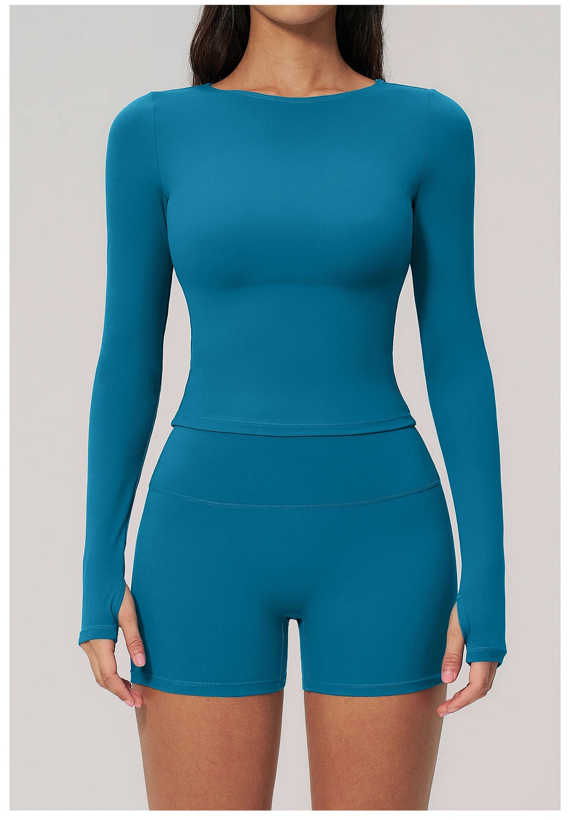 Yoga Set 2PCS Women Tracksuit Sportswear Workout Clothes Athletic Wear Gym Clothing Legging Fitness Top Long Sleeve Sports Suits
