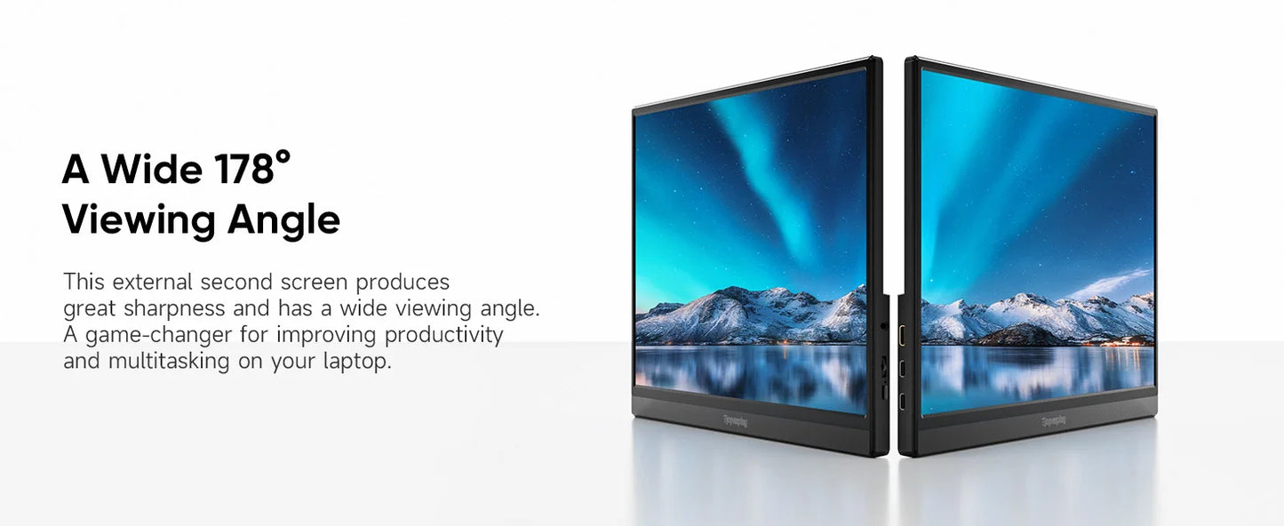 Dopesplay 15.6 inch Portable Monitor 1080P IPS External Screen Extender Display for Laptop PS 4 5 Switch Gaming Travel Monitors