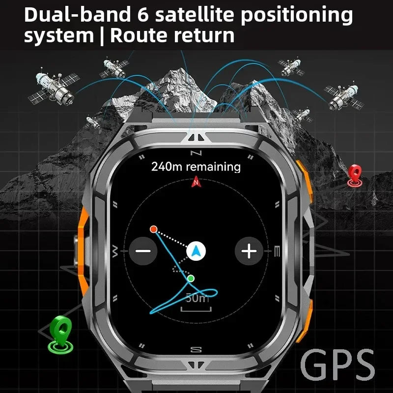 Luxury AMOLED Smartwatch Real GPS 5ATM Waterproof Smart Watch Electronic Clock Sports Wrist Digital Watches for Man Android 2026