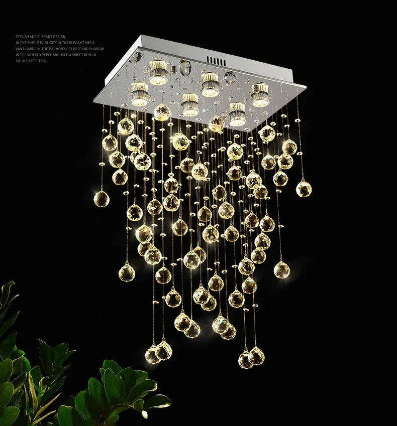 Modern Led Crystal Chandelier For Living Dining Room Luxury Kitchen Indoor Lighting Creative Home Decor Lamp K9 Cristal Lustre
