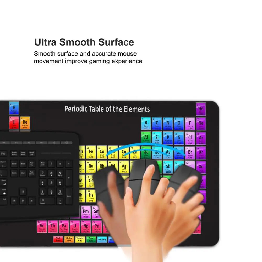 Gaming Mausepad 900x400 Large Periodic Table of Chemical Elem Mouse Pad XXL Anti-slip Mousepad Gaming Keyboard Desk Pad Mat PC