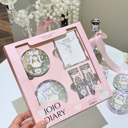 JOJO DIARY Ballet Day Series Makeup Gift Box Fitting Base Makeup Colored Lipstick Necklace Gift Giving