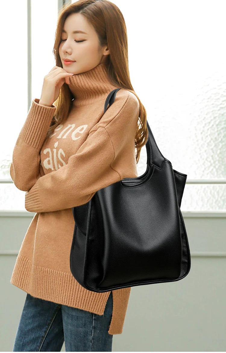 Luxury Soft Leather Handbags Large Capacity Women Shoulder Bags for Women Designer Tote Sac Shopping Crossbody Top Handle Bag