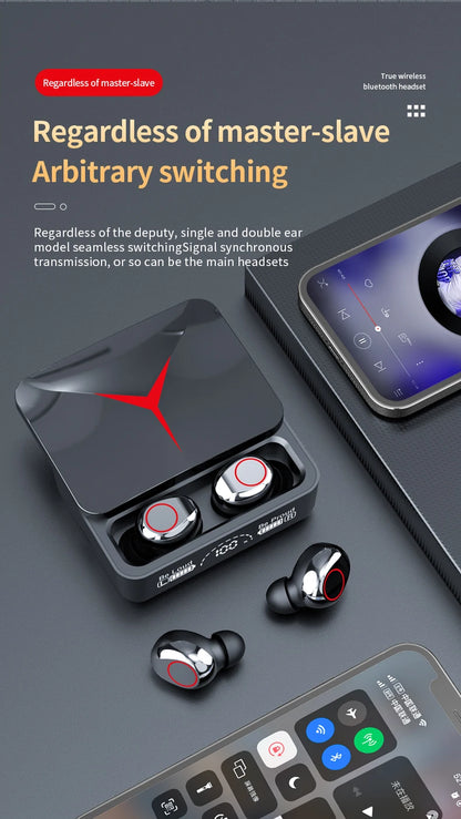 New M90 Pro Bluetooth 5.3 Earphones Wireless Headphones Touch Control Gamer Headset HIFI Stereo Noise Reduction earbuds With Mic