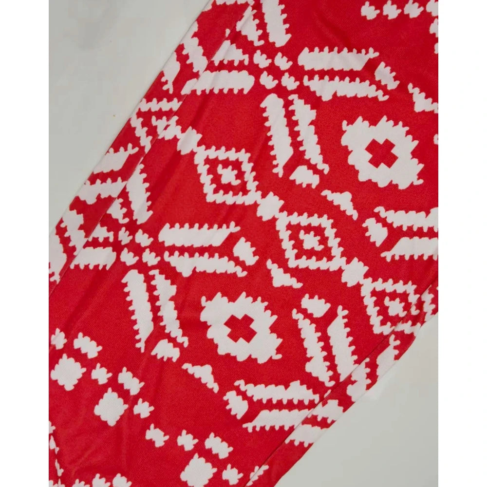 Fashion Women's Snowflake Elk Print Button Front Slim Jumpsuit Sexy Long Sleeve V-Neck Adult Onesie for Sleepwear