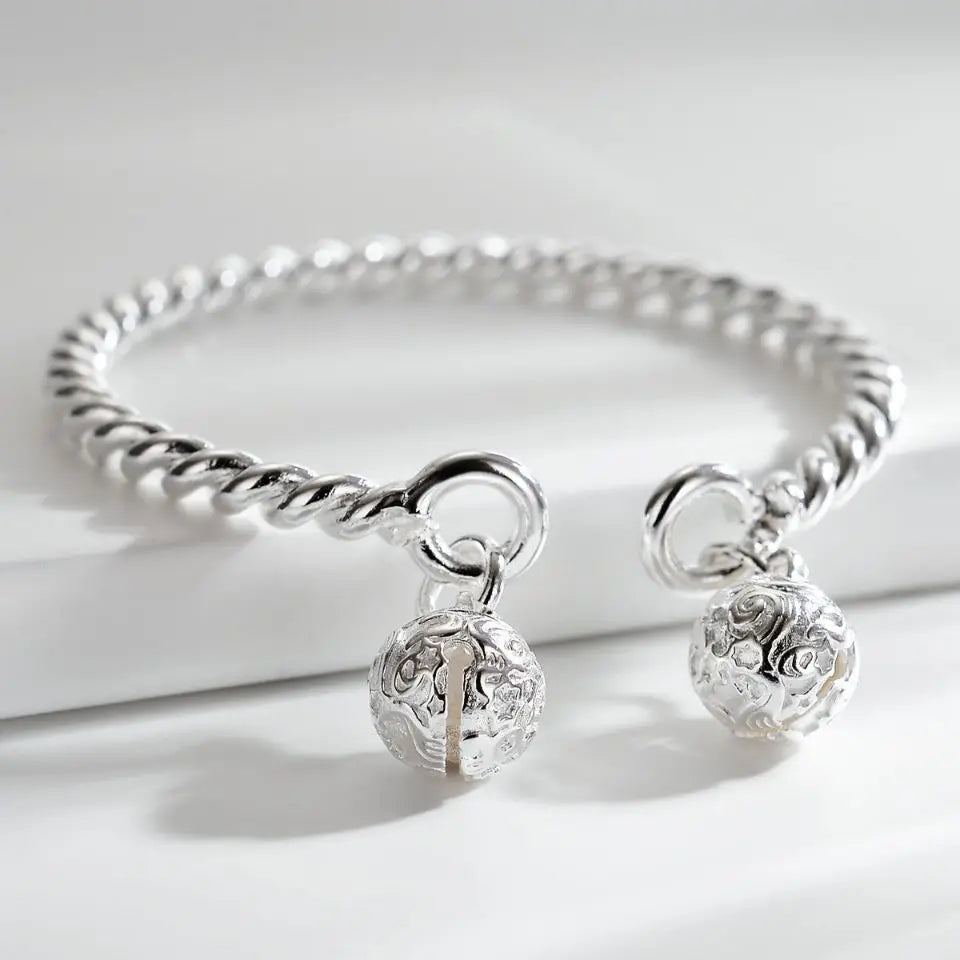 Trendy 925 Sterling Silver Big Bangles Bracelet Cute Charms for Women Lady Fashion Jewelry Adjustment Cuff Wedding Luxury