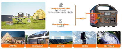 Gaiaray 300W 500W 460.8Wh Portable Power Station Solar Generator AC 110V Emergency Power Plant Power Bank for Home Camping RV