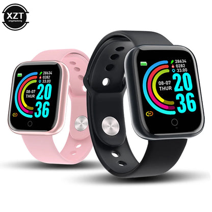 Y68 Color Screen Pedometers Sport Watches Bracelets D20 Heart Rate Blood Pressure Fitness Smart Wristband For Children Men Women