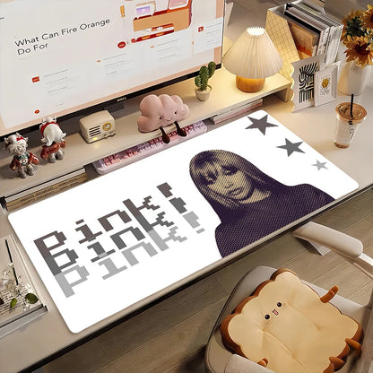 Singer P-PinkPantheress-S Mouse Pad Non-slip Rubber Gamer Balance Computer Mat Decoracion Deskmat Laptop Office Large