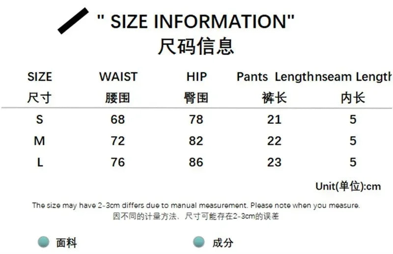Cross Print Shorts Casual Fashion Color Black Y2K Sexy Slim Versatile Low Waist Solid Color European and American Beauty Short