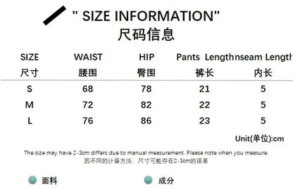 Cross Print Shorts Casual Fashion Color Black Y2K Sexy Slim Versatile Low Waist Solid Color European and American Beauty Short