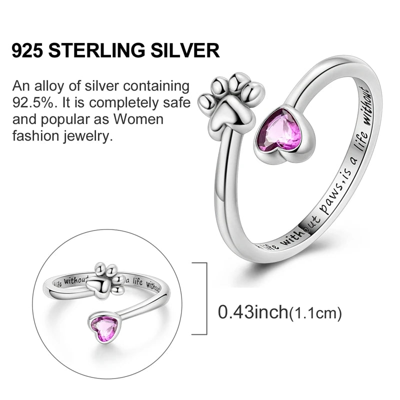 Rings Hot Sales 925 Sterling Silver Love Heart Sun Moon Star Iris Adjustable Rings For Women Wedding Birthday Party Jewelry Gift
