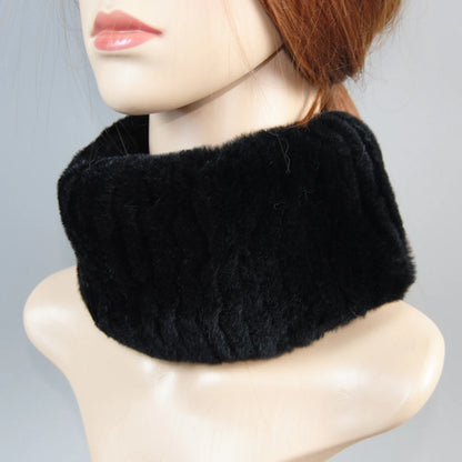 New Winter Lady Brand Hand Make Real Genuine Fox Fur Hat Scarf Girls Natural Real Rex Rabbit Fur Ring Cap Real Fur Scarves Hats