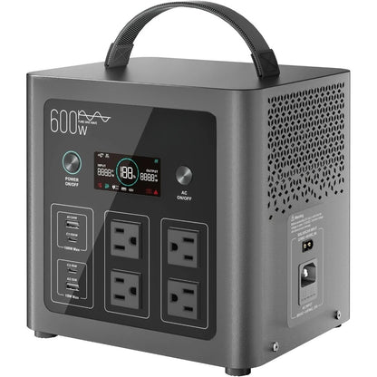 Bargain     640Wh LiFePO4 Portable Power Station 600W Solar Generator Fast Charging 1.5H UPS 10ms 8 Ports for Camping