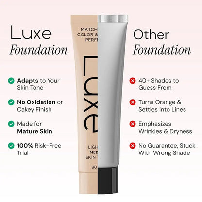Korean Luxe Color-Adjusting Liquid Foundation Natural Matte Moisturizing Concealer Long Lasting Full Coverage Base Makeup