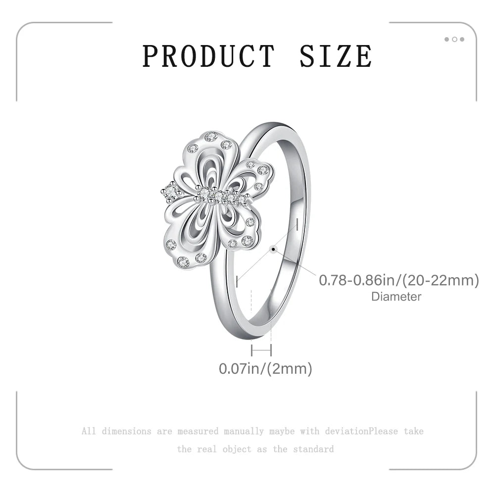 New Original Cartoon Animal Ring S925 Sterling Silver Rings Fashion Elegant Jewelry Romantic Gift For Woman Fine Butterfly Ring