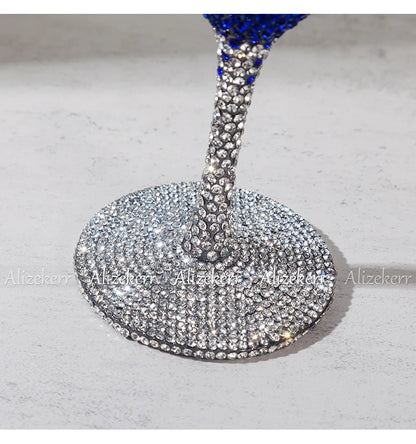 Alizekerr Cocktail Glass Shaped Rhinestone Evening Bags Luxury Designer Gorgeous Crystal Metal Purses And Handbags Wedding Party