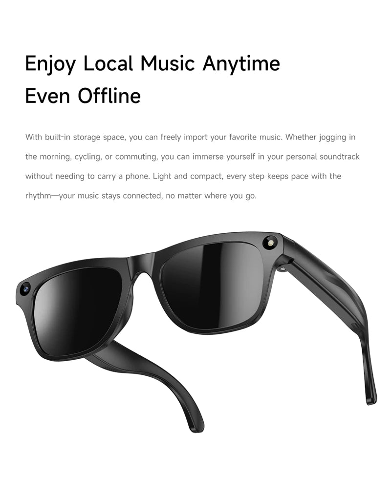 2026 4K HD Color Changing AI Smart Glasses Chat GPT 100MP Camera Bluetooth Call Voice Assistant Control Smart Glasses 2026 New