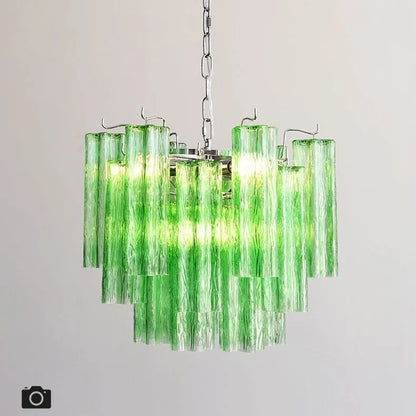 Designer Murano Ceiling Chandeliers Pink Colorful Glass LED Hanging Pendant Lights for Living Dining Room Bar Villa Art Lighting