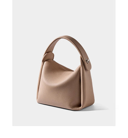 Burminsa Cowhide Genuine Leather Tote Shoulder Bags For Women 2026 Luxury Designer Crossbody Purses Bucket Work Ladies Handbags