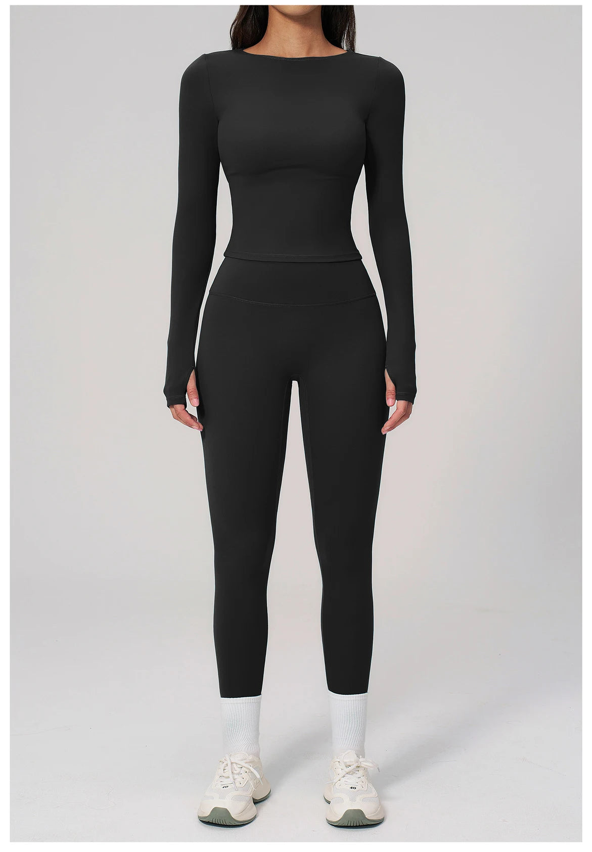 Yoga Set 2PCS Women Tracksuit Sportswear Workout Clothes Athletic Wear Gym Clothing Legging Fitness Top Long Sleeve Sports Suits