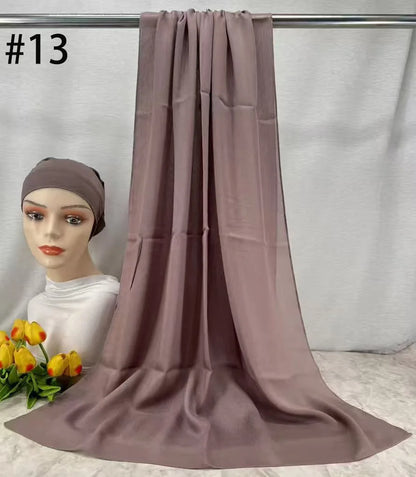 Mini Modal Hijab with Undercap Set Basic Stretchy Pullover Headscarf Thin Breathable Sunscreen Head Wrap Hijabs Scarf 165*50cm