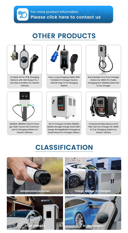 New Commercial Wall-mounted EV Charger Station SAE J1772 Type1 11.5kW Home Fast Charging TUV CE Certified