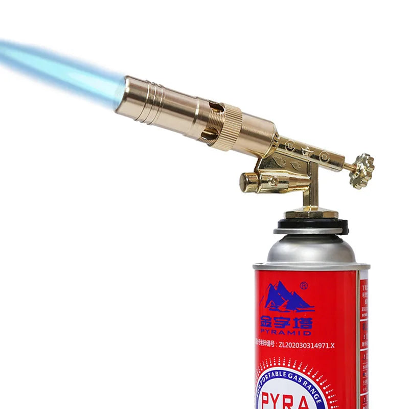 Outdoor Portable Welding Gas Torch Flame Nozzle Butane Burner Camp BBQ Lighter Flamethrower Kitchen Supplies Welding Equipment