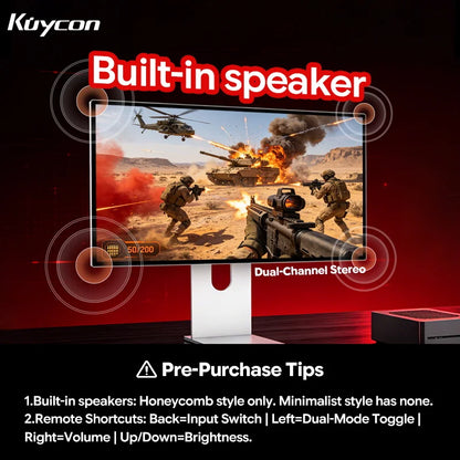 Kuycon P32T 32" 4K UHD(3840x2160) Fast IPS Gaming Monitor Glossy Built-in Speakers Display Dual-Mode 160Hz UHD 320Hz FHD Screen