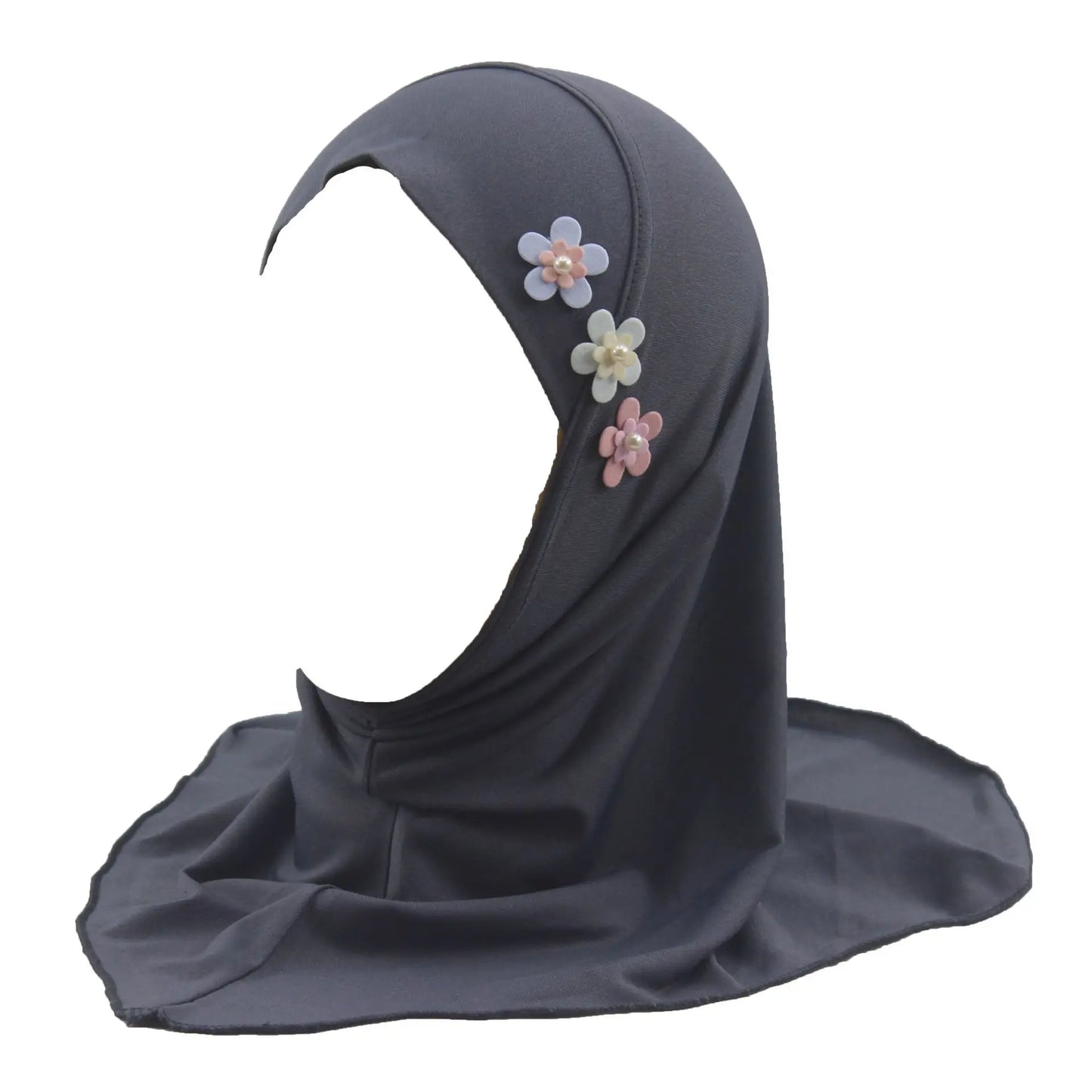 Muslim Hijab for Girls, Arab Turban, Islamic Khimar, Directly Instant Hijab, Plain Color Scarf, Flower Color in Random