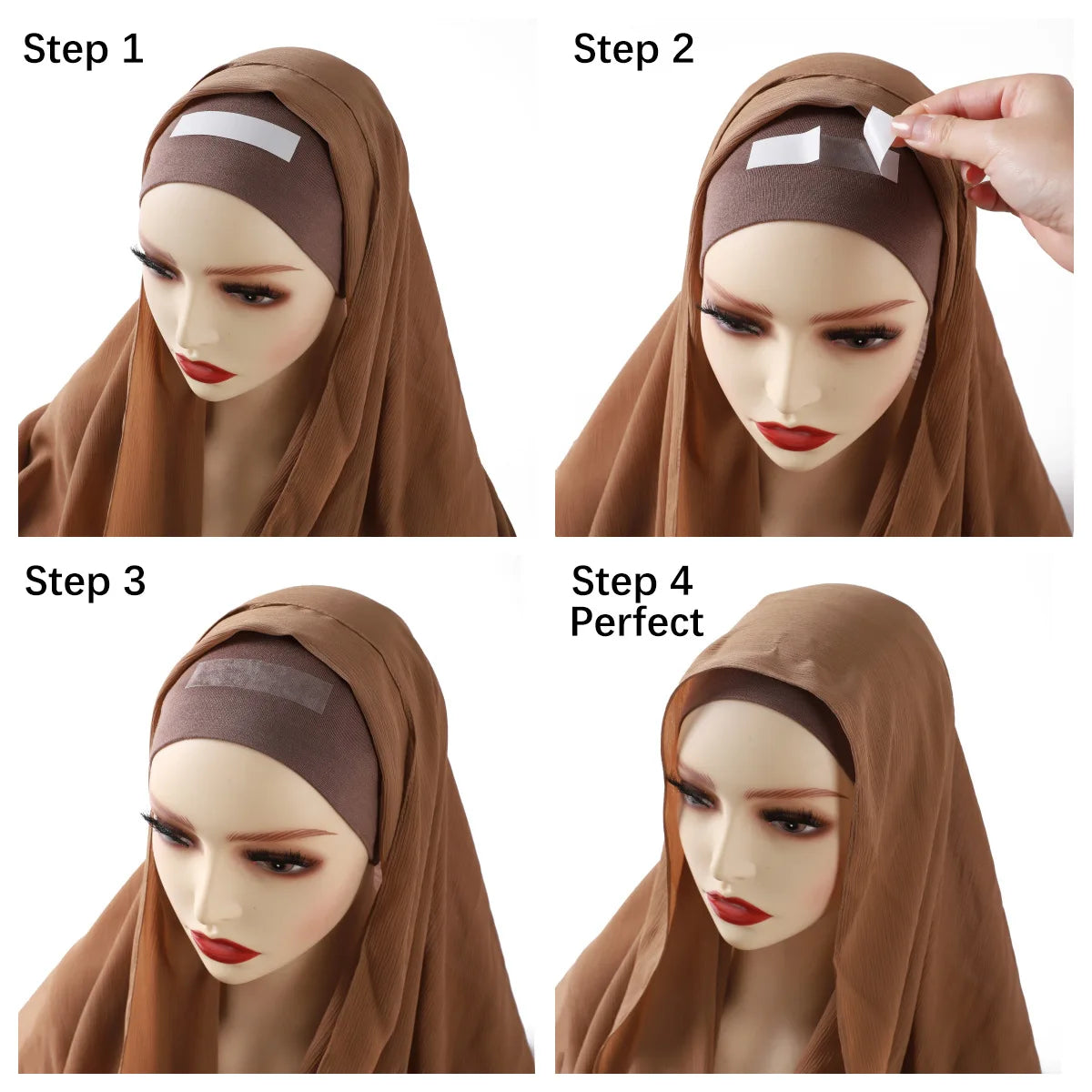 36pcs/Bag New Invisible Thin Tape Scarf Fixed Durable Double Sided Tape Muslim Women Non-slip Waterproof Portable Tape Hijabs