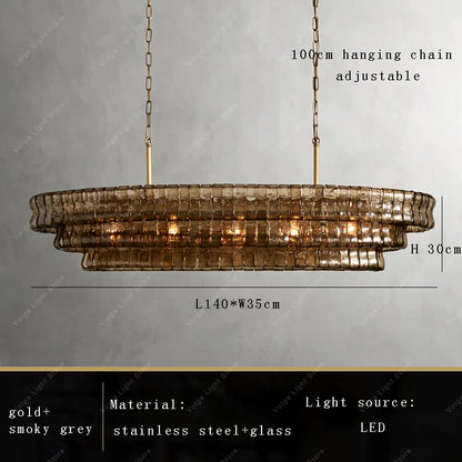 Glass Chandeliers Lights 2026 Classic Round Hanging Lamps for Ceiling Home Decoration Lighting Gold Lustres Lamparas De Teto