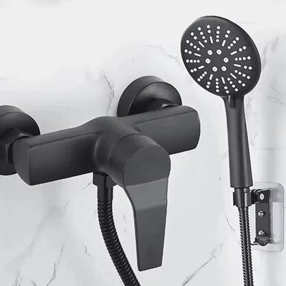 Black Bathroom Shower Faucet Wall-Mounted Mixer Valve Household Single Handle Hot and Cold Water Tap Shower Accessories