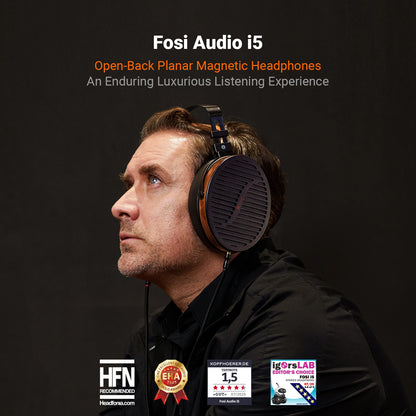 Fosi Audio i5 Open-Back Planar Magnetic Headphones with 97mm Diaphragm Professional Hifi Monitor Wired Headset For Studio