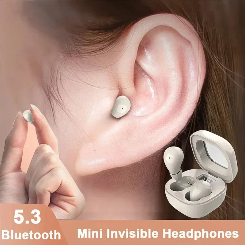 Lenovo SK19 Mini Wireless Bluetooth 5.3 Earphones Invisible Sleep Headphones for Huawei Xiaomi Redmi Noise Reduction Heasets