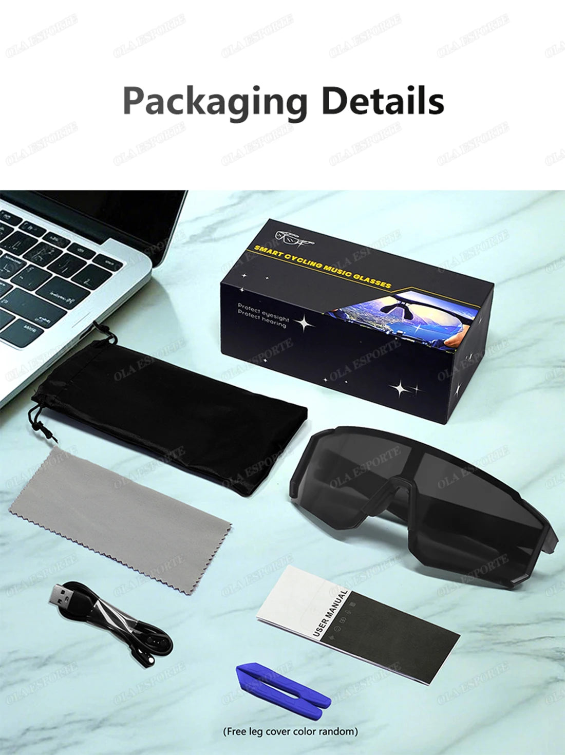 2026 New Smart Glasses Bluetooth Call Audio Music Player Glasses Smart Sunglasses UV Anti Glare Man Glasses for Outdoor Cycling
