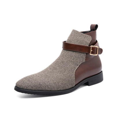 Luxury Brand Lace-Up Men's Motocross Boots 2023 New Arrival Classic Male Coiffeur High Top Shoes Leather for Men Outdoor Boots