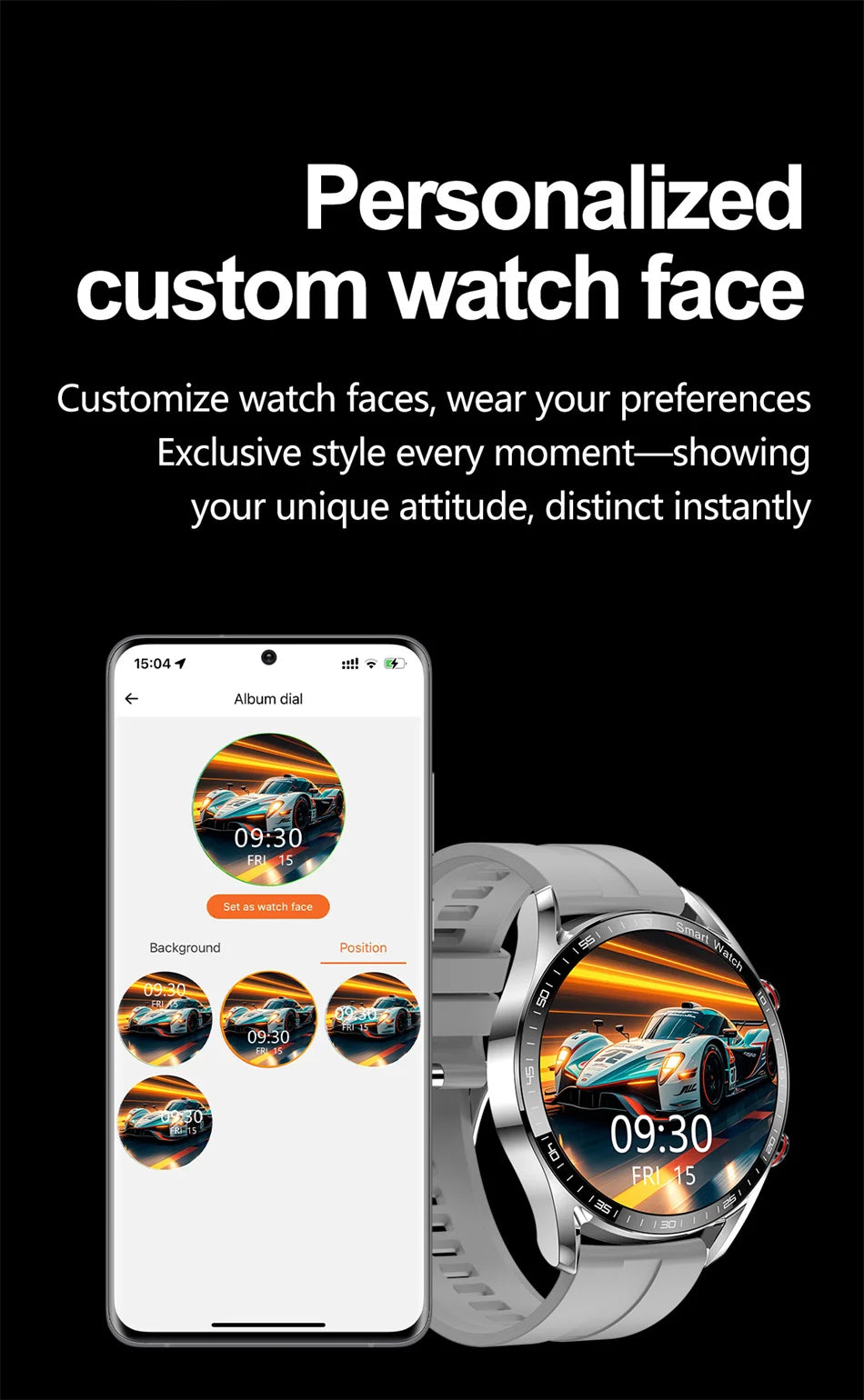 2025 New Business Smart Watch Men Bluetooth Call 1.53-inch AMOLED HD Display Multi-Sport Modes Heart Rate Monitor Smartwatch Man