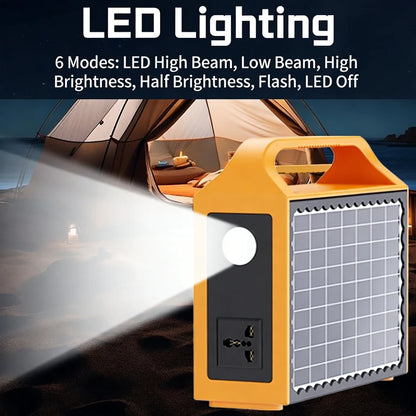 100W/150W Portable Solar Power Station with LED Light & Solar Panel 220V 110V Power Supply Solar Generator Outdoor Backup Power