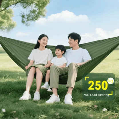 High Strength Colorful Hanging Hammocks Foldable Single and Double Size Camping Hammock Easy Setup Dacron Outdoor Swing Beach